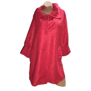 NEW Hot Red Light Peacoat Puffy Sleeves